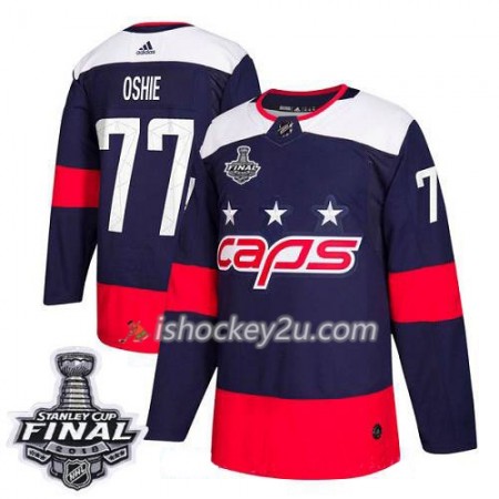 Mænd NHL Washington Capitals Trøje T.J. Oshie 77 2018 Stanley Cup Final Patch Adidas Stadium Series Authentic